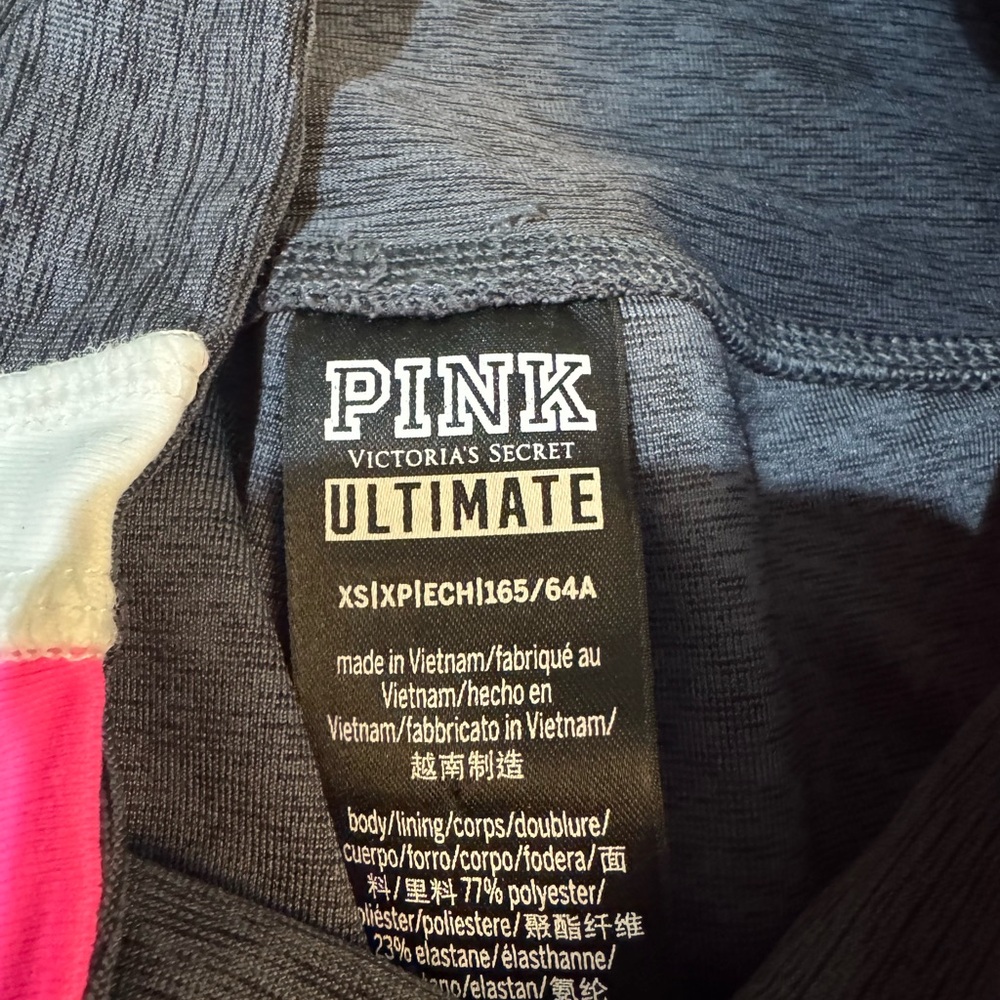 PINK Victoria's Secret Ultimate Charcoal and Hot Pink Leggings - Picture 2 of 6